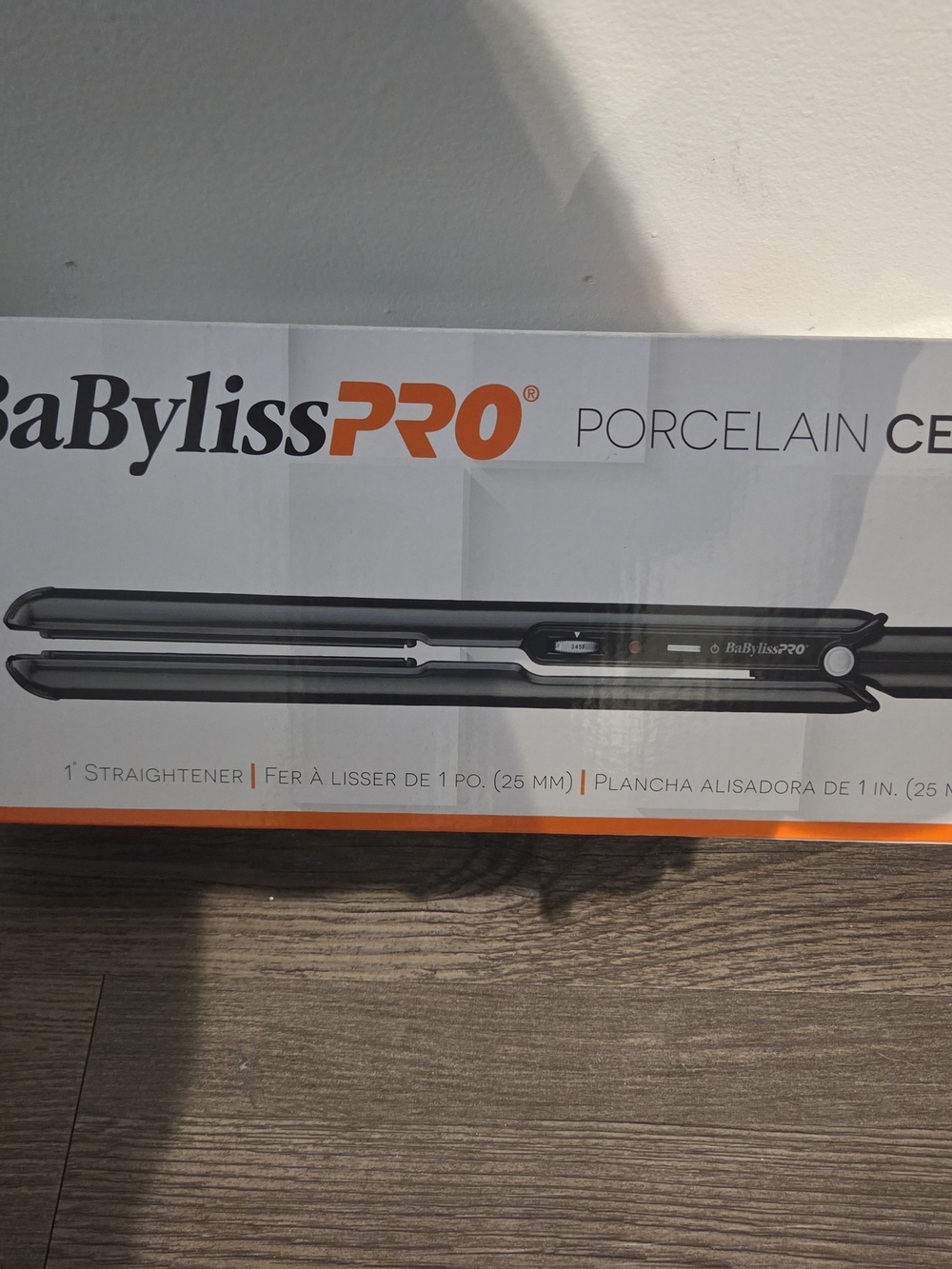 BaByliss PRO Black and Orange Porcelain Ceramic 1" Straightener